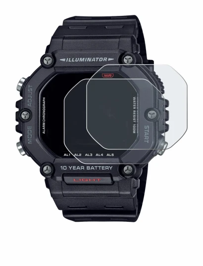 Image of the device Casio AE-1600H with a wide variety of screen protectors.