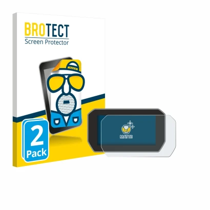 Front side of a product packaging with the brand logo BROTECT. Next to it is the device Ducati V4S 2021 Speedometer display sh