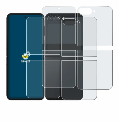Image of the device Samsung Galaxy Z Flip 7 FE (Front+Back) with a wide variety of screen protectors.