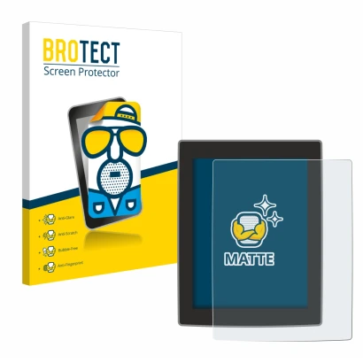 Front side of a product packaging with the brand logo BROTECT. Next to it is the device Volvo XC90 11.2" shown with the corres