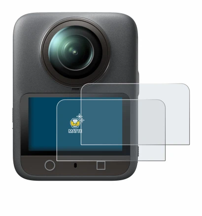 Image of the device DJI Osmo 360 with a wide variety of screen protectors.