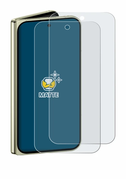 Image of the device Google Pixel 10 Pro Fold with a wide variety of screen protectors.