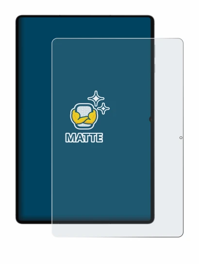 Image of the device Samsung Galaxy Tab S11 Ultra (portrait) with a wide variety of screen protectors.