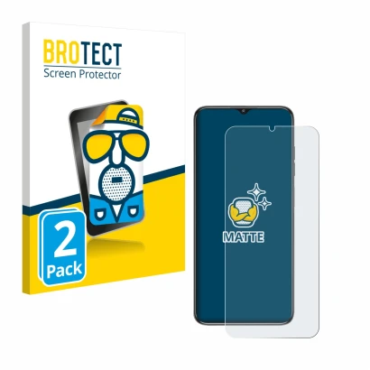 Front side of a product packaging with the brand logo BROTECT. Next to it is the device Oukitel C1 shown with the correspondin
