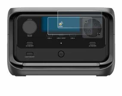 Image of the device EcoFlow River 3 Plus with a wide variety of screen protectors.