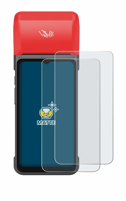 Image of the device iMin Swift 2 Pro with a wide variety of screen protectors.