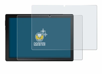 Image of the device MUISOO A10 10.1" with a wide variety of screen protectors.