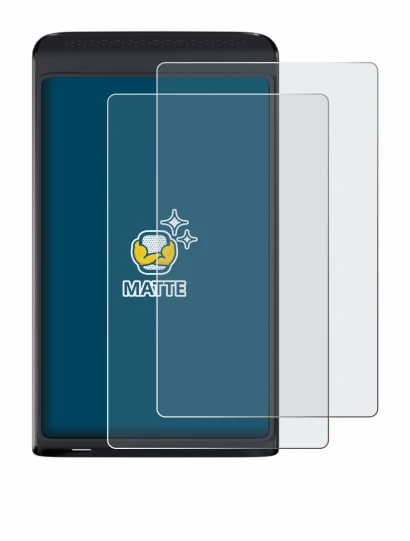 Image of the device Vasco Translator Q1 with a wide variety of screen protectors.