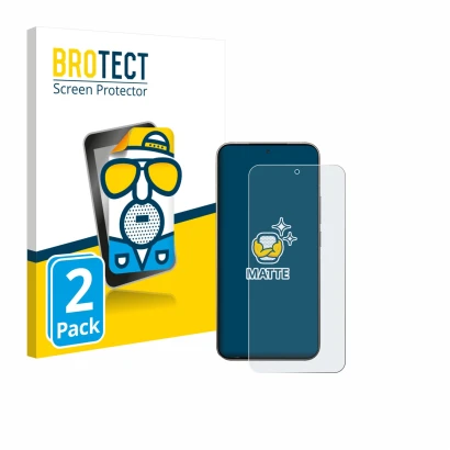 Front side of a product packaging with the brand logo BROTECT. Next to it is the device Xiaomi 15T Pro shown with the correspo