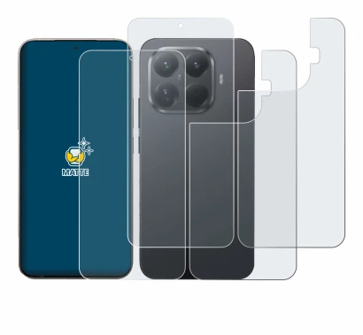 Image of the device Xiaomi 15T Pro (Front+Back) with a wide variety of screen protectors.