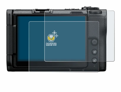 Image of the device Nikon ZR with a wide variety of screen protectors.