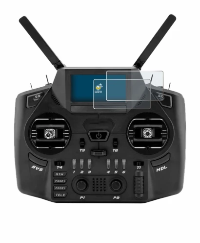 Image of the device Radiomaster GX12 with a wide variety of screen protectors.