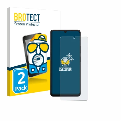 Front side of a product packaging with the brand logo BROTECT. Next to it is the device Cubot X100 shown with the correspondin