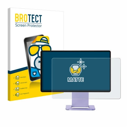 Front side of a product packaging with the brand logo BROTECT. Next to it is the device Sotsu FlipAction Touch 14" shown with