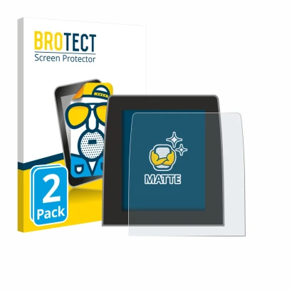 Front side of a product packaging with the brand logo BROTECT. Next to it is the device Renault Arkana RS 2023 9.3" shown with