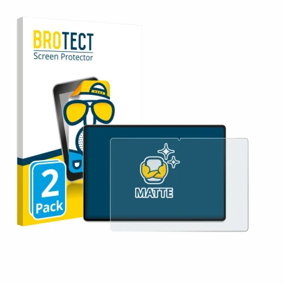 Front side of a product packaging with the brand logo BROTECT. Next to it is the device Huawei MatePad 12 X 2025 shown with th