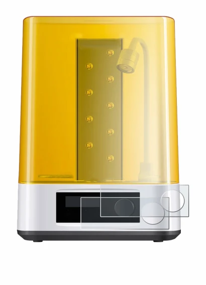 Image of the device Anycubic Wash & Cure 3 with a wide variety of screen protectors.