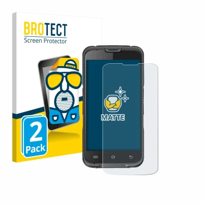 Front side of a product packaging with the brand logo BROTECT. Next to it is the device Unitech EA602 shown with the correspon