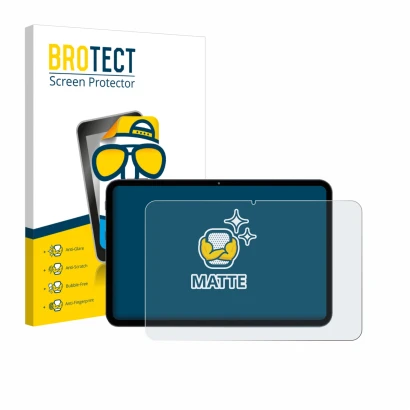 Front side of a product packaging with the brand logo BROTECT. Next to it is the device VekfulPC T60 Pro 13.4" shown with the 