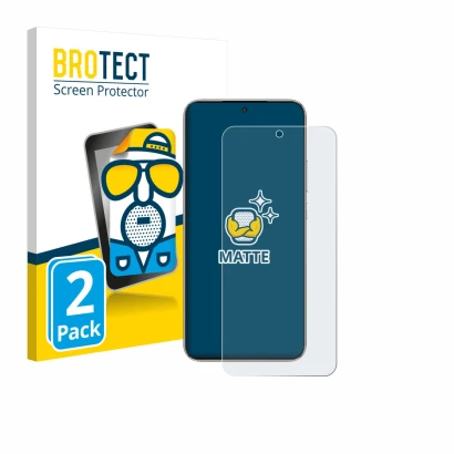 Front side of a product packaging with the brand logo BROTECT. Next to it is the device Honor X70 shown with the corresponding