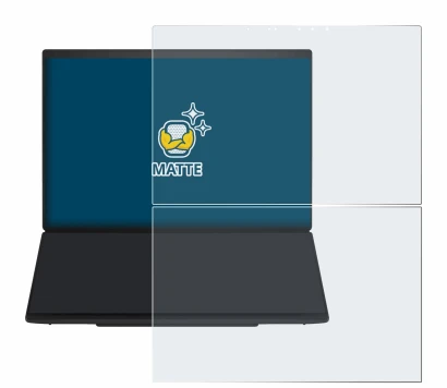 Image of the device ASUS ZenBook Duo UX8407 with a wide variety of screen protectors.