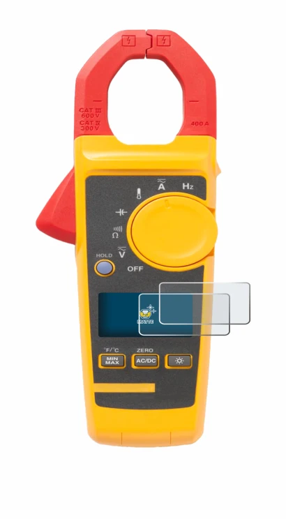 Image of the device Fluke 325 with a wide variety of screen protectors.