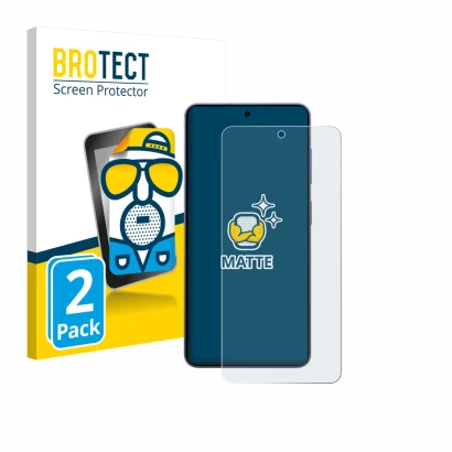 Front side of a product packaging with the brand logo BROTECT. Next to it is the device Samsung Galaxy S26 shown with the corr