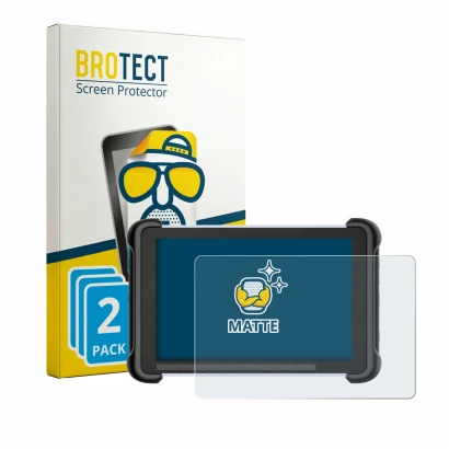Front side of a product packaging with the brand logo BROTECT. Next to it is the device MUCAR 892BT shown with the correspondi