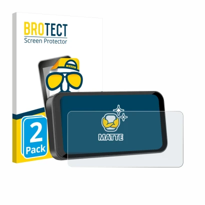 Front side of a product packaging with the brand logo BROTECT. Next to it is the device Carpuride W603B 6.3" shown with the co