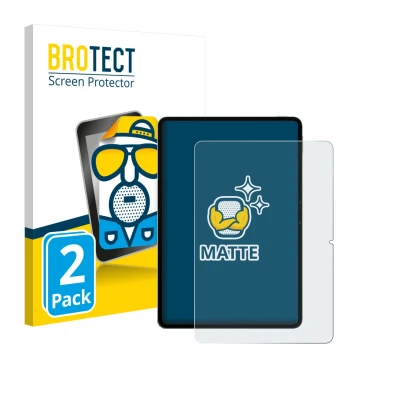 Front side of a product packaging with the brand logo BROTECT. Next to it is the device Xiaomi Pad 8 Pro shown with the corres