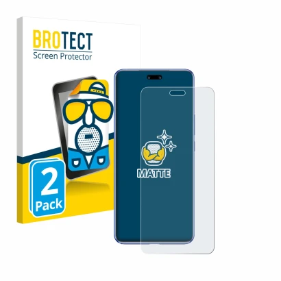 Front side of a product packaging with the brand logo BROTECT. Next to it is the device Huawei Nova 12 Pro shown with the corr