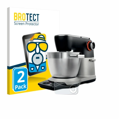 Front side of a product packaging with the brand logo BROTECT. Next to it is the device Bosch MUMS8Z shown with the correspond