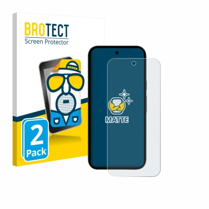 Front side of a product packaging with the brand logo BROTECT. Next to it is the device Google Pixel 10a (case-friendly) shown