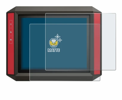 Image of the device Müller Elektronik TRACK‑Guide III with a wide variety of screen protectors.