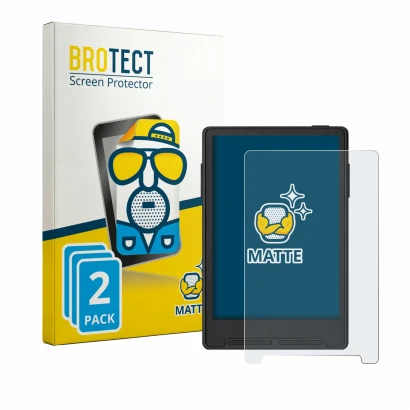 Front side of a product packaging with the brand logo BROTECT. Next to it is the device Xteink X3 shown with the corresponding