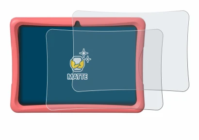 Image of the device Tabwee K10 with a wide variety of screen protectors.