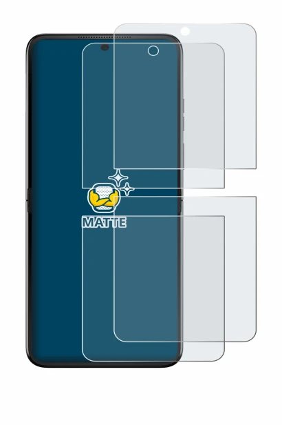 Image of the device Motorola Razr 70 with a wide variety of screen protectors.
