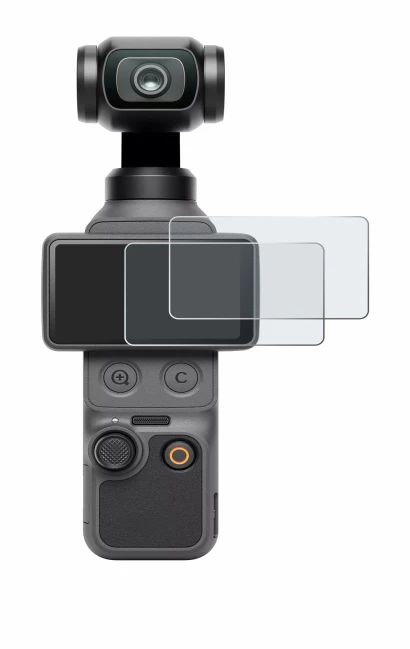 Image of the device DJI Osmo Pocket 4 with a wide variety of screen protectors.