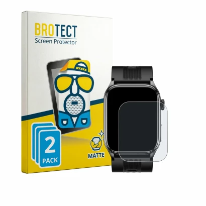 Front side of a product packaging with the brand logo BROTECT. Next to it is the device Knauermann Pro 4 AIR (rectangular) sho
