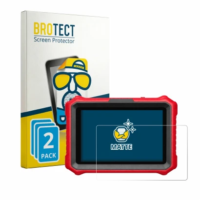 Front side of a product packaging with the brand logo BROTECT. Next to it is the device KINGBOLEN K8 Pro shown with the corres