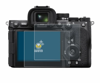 Image of the device Sony Alpha 7R VI with a wide variety of screen protectors.