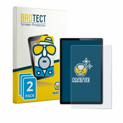 Front side of a product packaging with the brand logo BROTECT. Next to it is the device Simplori T18 shown with the correspond