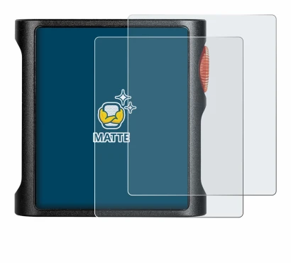 Image of the device Shanling M0 Pura with a wide variety of screen protectors.