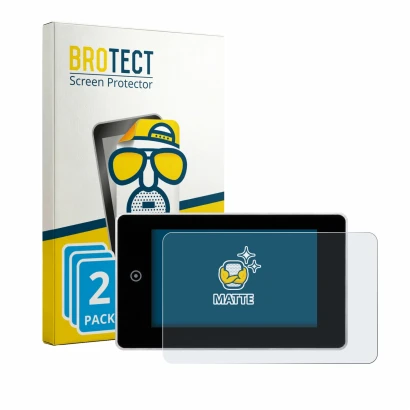 Front side of a product packaging with the brand logo BROTECT. Next to it is the device Balearis PRO 3 shown with the correspo