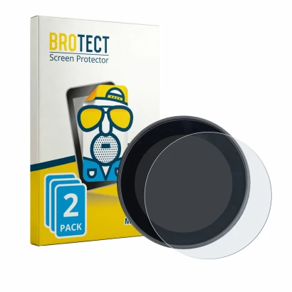 Front side of a product packaging with the brand logo BROTECT. Next to it is the device Meraki Gen 2 Espresso Machine shown wi