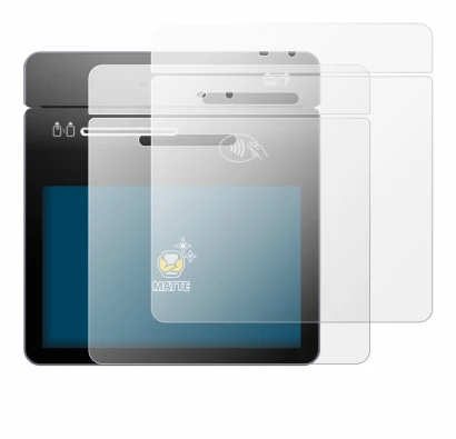 Image of the device Pax A3700 with a wide variety of screen protectors.