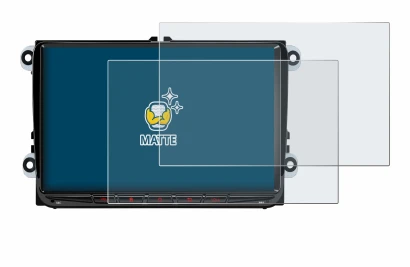 Image of the device Xtrons ID90MTVL with a wide variety of screen protectors.