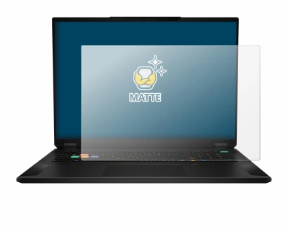 Image of the device MSI Stealth 18 HX AI with a wide variety of screen protectors.