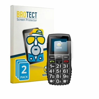 Front side of a product packaging with the brand logo BROTECT. Next to it is the device artfone 4G shown with the correspondin