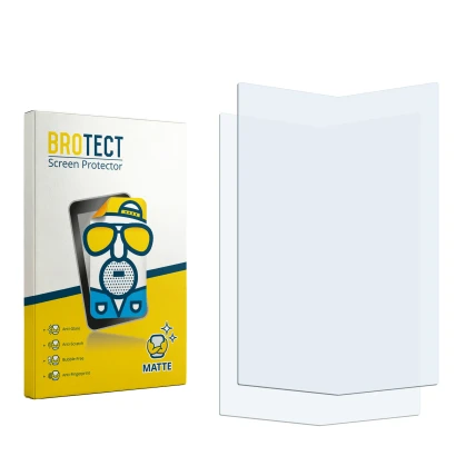 Front side of a product packaging with the brand logo BROTECT. Next to it is the corresponding screen protector.